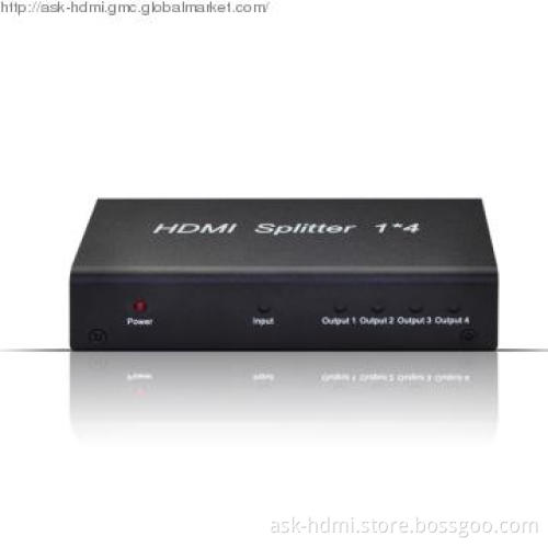 Mini HDMI Splitter 1input 4 output Support 3D HDTV